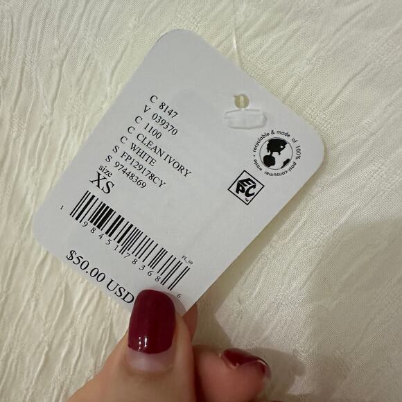 XS Free People Intimately Sweet On You Bias Half Slip Cream Ivory Skirt NWT - Picture 5 of 6